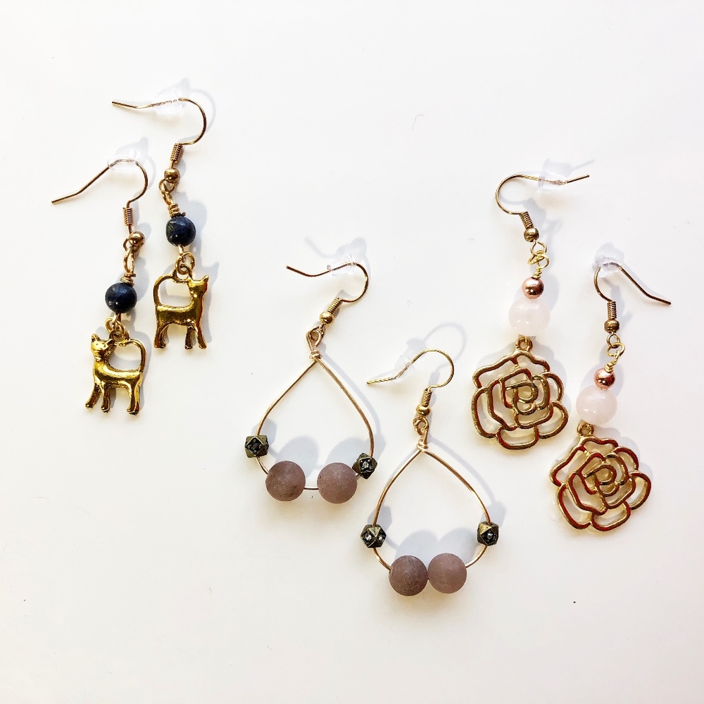 😻 Host Pick 😻 NWOT 3 Pair Handmade Earring Bundle
